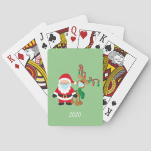 Jeu De Cartes Masque de Noël Père Noël et Renne 2020