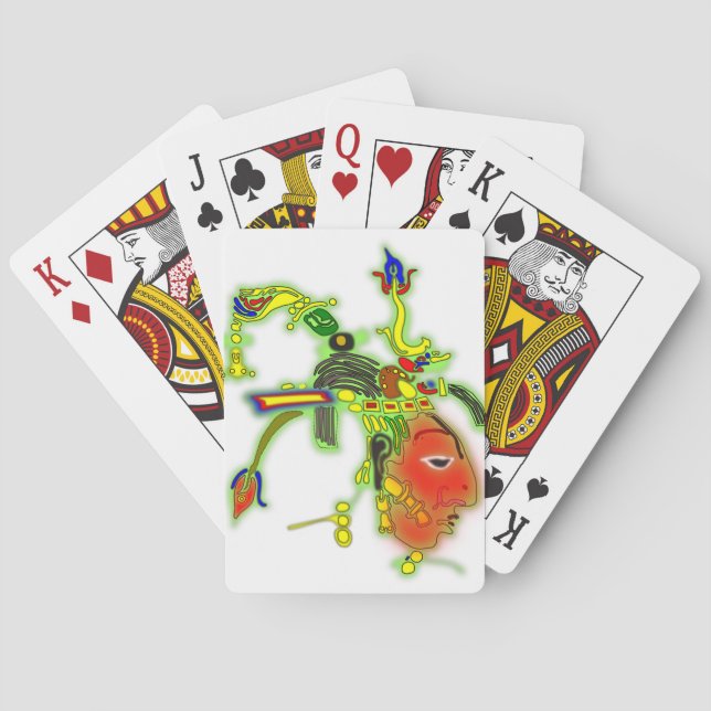 Jeu De Cartes Masque de peinture amusant visage tribal (dos)