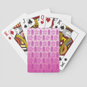 Jeu De Cartes Masque rose de Honu et de Tiki