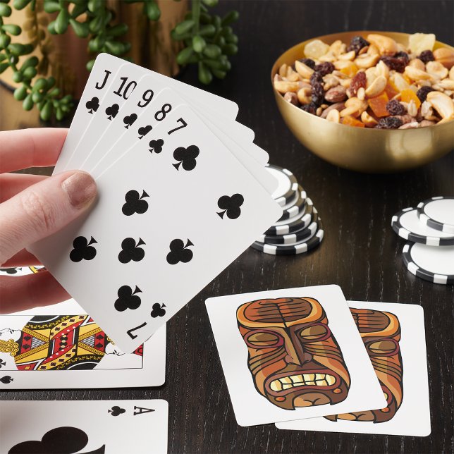Jeu De Cartes Masque Tiki Tribal Style Polynésien (Créateur téléchargé)