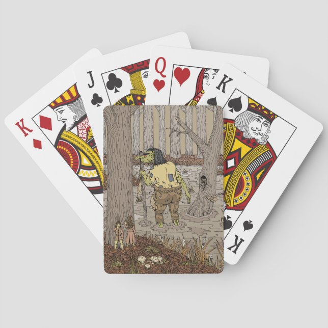Jeu De Cartes Masquer le troll de fond d'âne (dos)