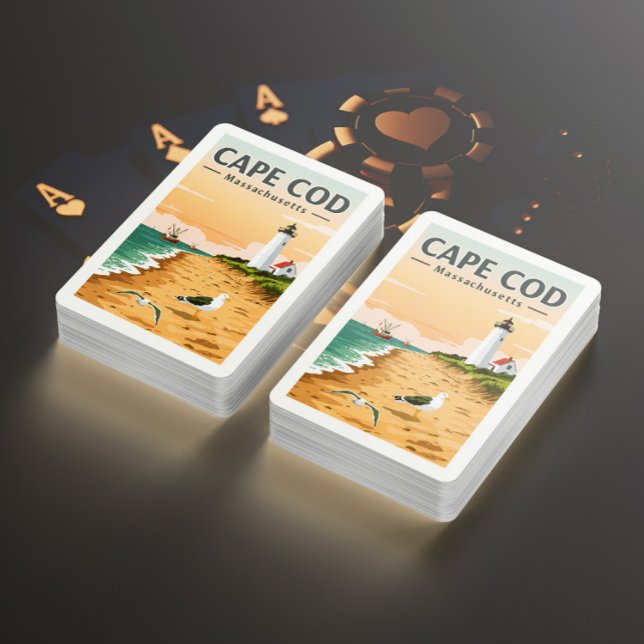 Jeu De Cartes Massachusetts de Cape Cod vintage (Créateur téléchargé)