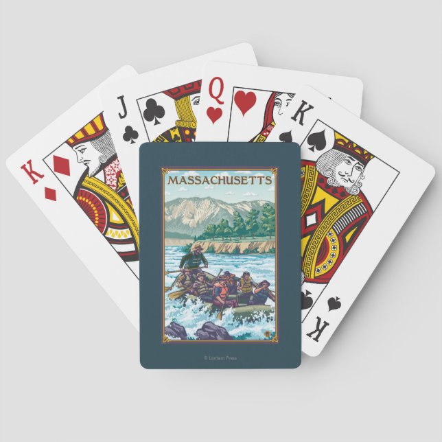 Jeu De Cartes MassachusettsRiver transportant la scène par (dos)