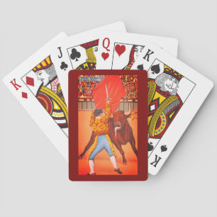 Jeu De Cartes Matador tient le cap rouge avec Angry Bull, Juarez