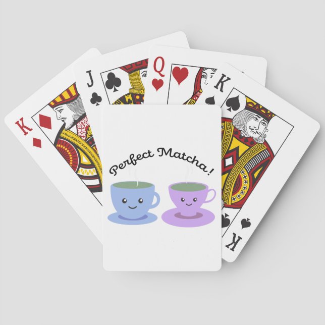 Jeu De Cartes Matcha mignonne et amusante (dos)