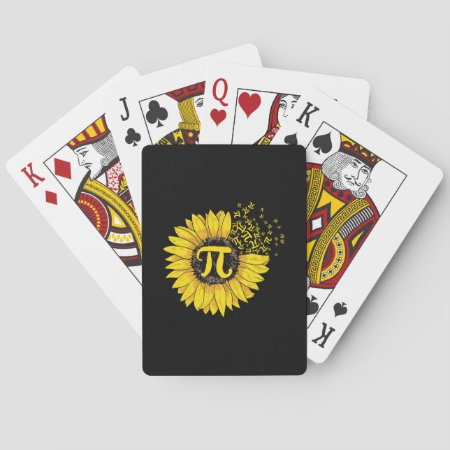 Jeu De Cartes Math Enseignant Pi Numéro Tournesol (dos)