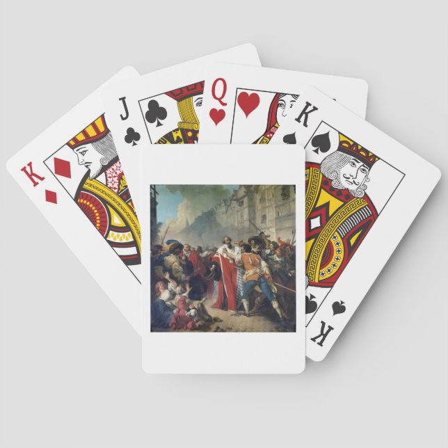 Jeu De Cartes Mathieu Mole arrêté par la foule parisienne (dos)