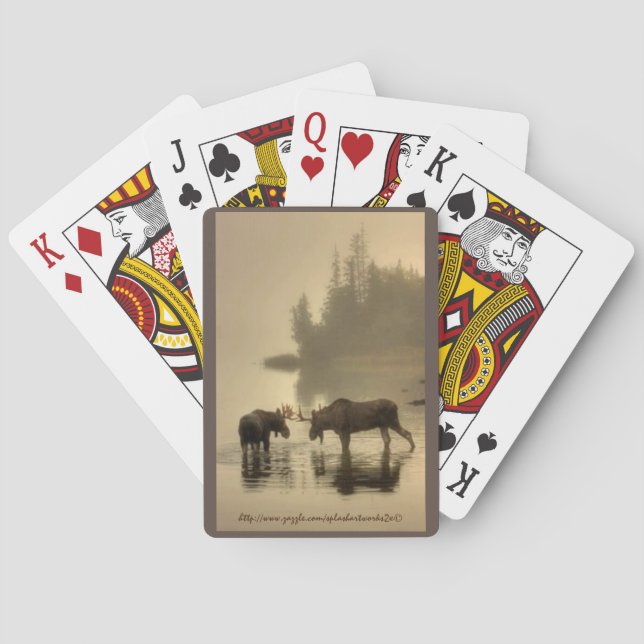 Jeu De Cartes "Matin brumeux d'orignaux " (dos)