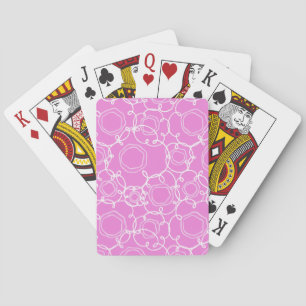 Jeu De Cartes Matrice florale abstraite (rose tendre) Beaux-arts