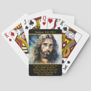 Jeu De Cartes Matthieu 4:18 Jésus rayonne la sérénité dans l'aqu