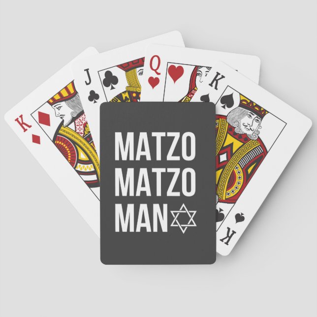 Jeu De Cartes Matzo Matzo Man Jewish Hanoukka (dos)