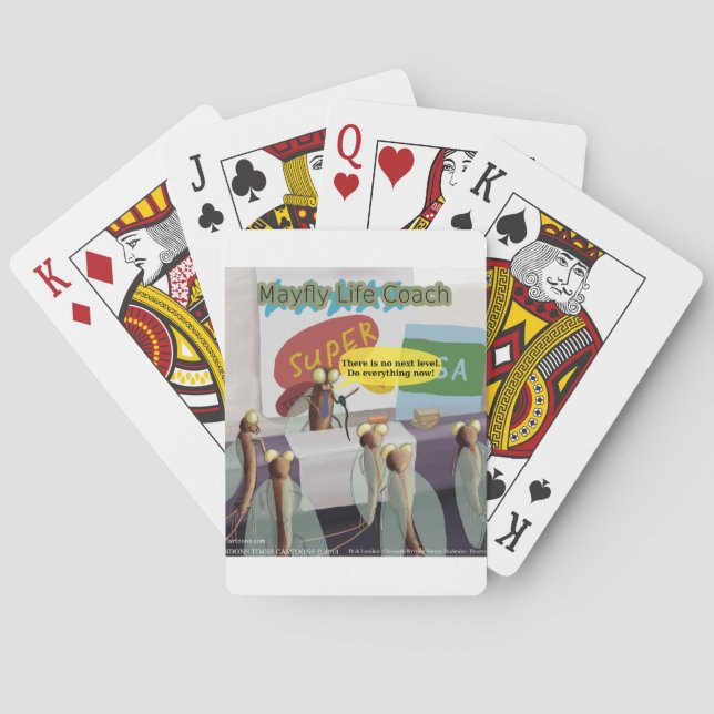 Jeu De Cartes Mayfly Life Coach drôle (dos)