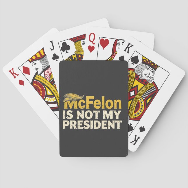 Jeu De Cartes McFelon N'Est Pas Mon Président Trump Patriotique (dos)