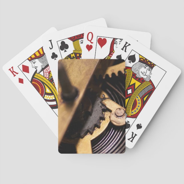 Jeu De Cartes Mécanique de Montre Abstrait (dos)