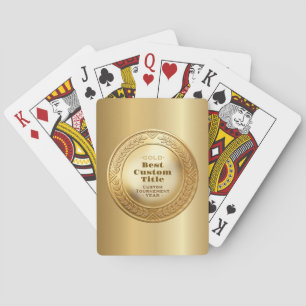 Jeu De Cartes Médaille d'or réaliste 3D personnalisable et modif