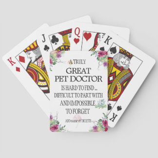 Jeu De Cartes Médecin animal vétérinaire Merci Appréciation