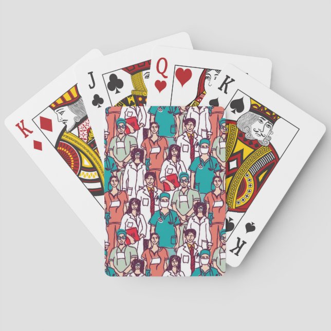 Jeu De Cartes Médecin et Motif de chirurgien (dos)