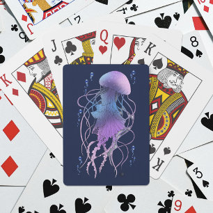 Jeu De Cartes Méduse Éthérée Violet Bleu
