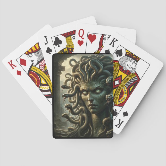 Jeu De Cartes Méduse Regard de la Mort Tête de Serpents (dos)