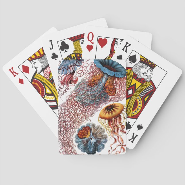 Jeu De Cartes Méduses par Ernst Haeckel (dos)