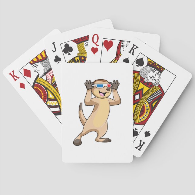 Jeu De Cartes Meerkat avec lunettes (dos)