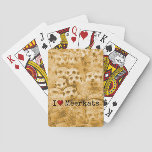 Jeu De Cartes Meerkat Love Cute Wildlife Art Typographie