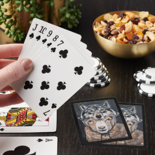 Jeu De Cartes Méfiez-vous des faux alphas Peinture d'Alfred Fox