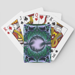 Jeu De Cartes Meg Art fractal vert et bleu