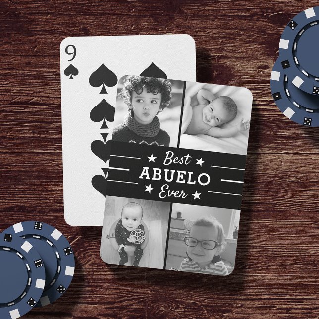 Jeu De Cartes Meilleur Abuelo jamais | Collage photo pour petits (Créateur téléchargé)