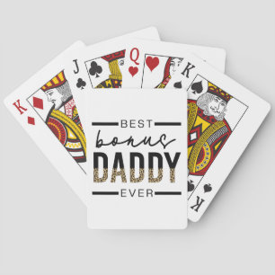 Jeu De Cartes Meilleur Bonus Daddy Jamais Leopard Typographie