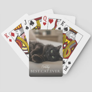 Jeu De Cartes Meilleur Chat Du Monde Nom et Photo de Votre Anima