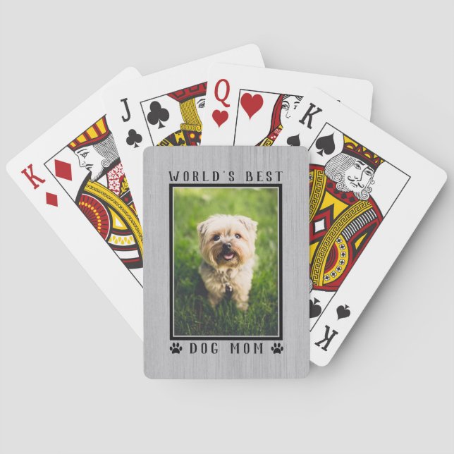 Jeu De Cartes Meilleur chien maman Empreintes de pattes du monde (dos)