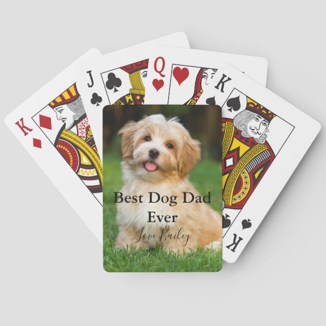 Jeu De Cartes Meilleur Chien Papa Jamais Photo (dos)