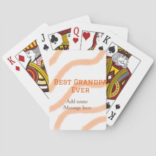Jeu De Cartes Meilleur grand-père jamais bandes orange spirale a