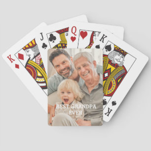 Jeu De Cartes Meilleur Grand-Père Jamais Photo Personnalisée Cré
