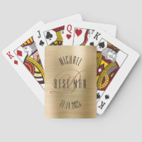 Meilleur Homme Monogramme Mariage Jouer des cartes