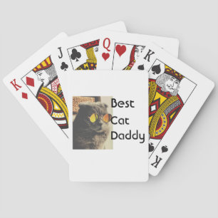 Jeu De Cartes Meilleur modèle de cadeau de nom de photo de chat 
