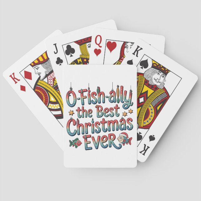 Jeu De Cartes Meilleur Noël de pêche Offishally Ever  (dos)