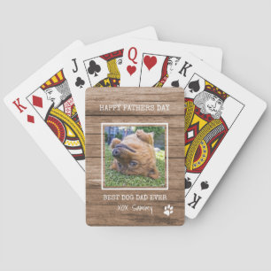 Jeu De Cartes Meilleur Papa de Chien Photo Joyeuse Fête des Père