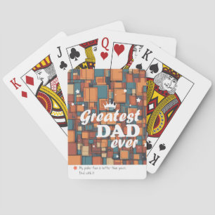 Jeu De Cartes "Meilleur Papa de Tous les Temps" Imprimé sur Mesu
