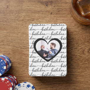 Jeu De Cartes Meilleur Papa de Tous les Temps Script Photo Noir