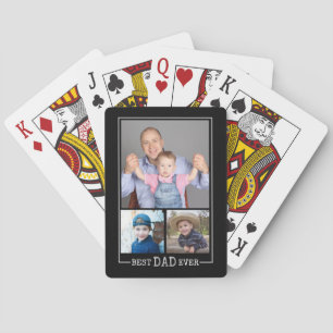 Jeu De Cartes Meilleur papa Ever 3 photo Collage noir