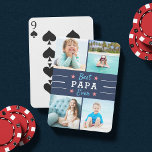 Jeu De Cartes Meilleur Papa Jamais Grand-Père Enfants Photo Coll<br><div class="desc">Créez un cadeau spécial pour un Papa bien-aimé cette Fête des pères ou la fête des grands-parents avec ces superbes cartes à jouer personnalisées pour grand-père. Design présente quatre photos carrés de ses petits-enfants,  avec "meilleur papa jamais" au centre.</div>