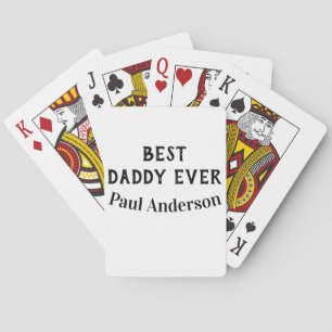 Jeu De Cartes Meilleur papa jamais nom lettre gras texte fête de