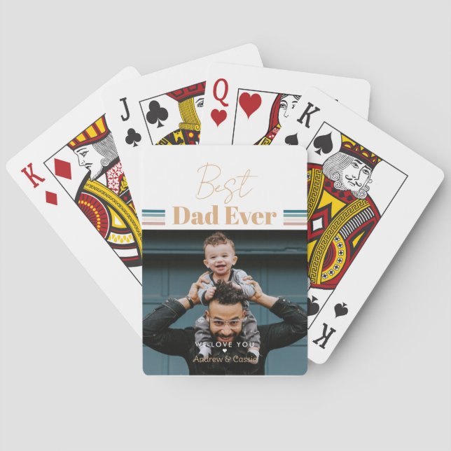 Jeu De Cartes Meilleur papa jamais Nous t'aimons (dos)