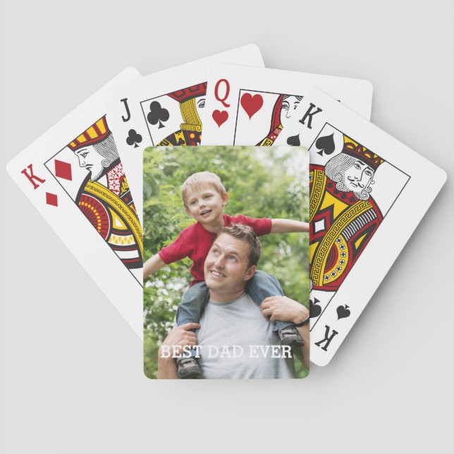Jeu De Cartes Meilleur papa jamais personnalisé (dos)