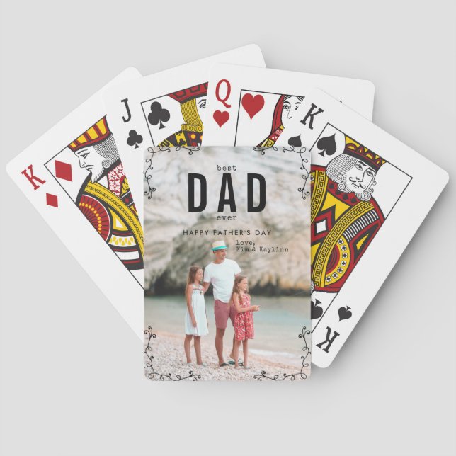 Jeu De Cartes Meilleur papa jamais | Photo Fête des pères (dos)