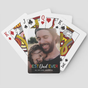 Jeu De Cartes Meilleur Papa Jamais Photo Lecture Cartes