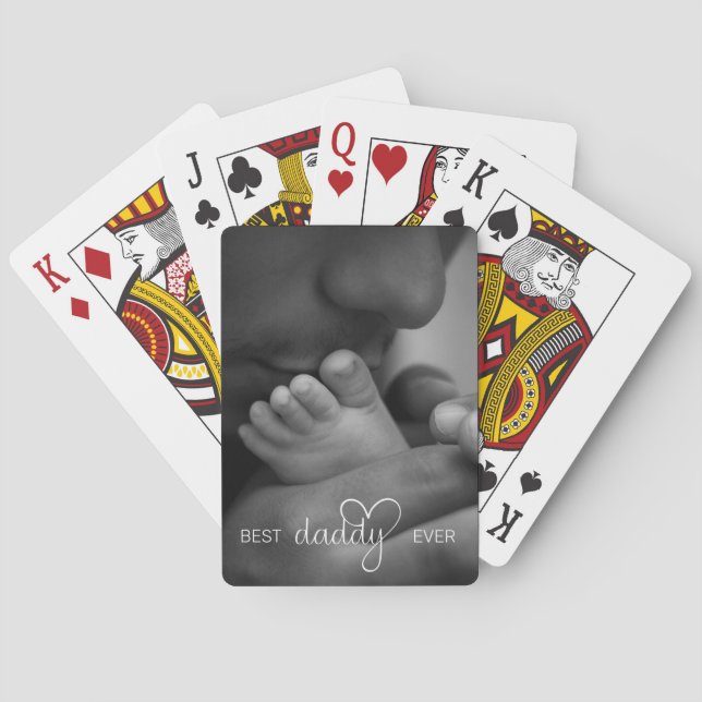 Jeu De Cartes Meilleur Papa Photo Fête des Pères (dos)