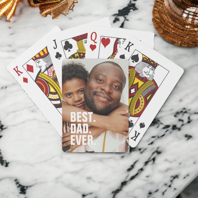 Jeu De Cartes Meilleure Fête des pères personnalisée pour papa (Créateur téléchargé)
